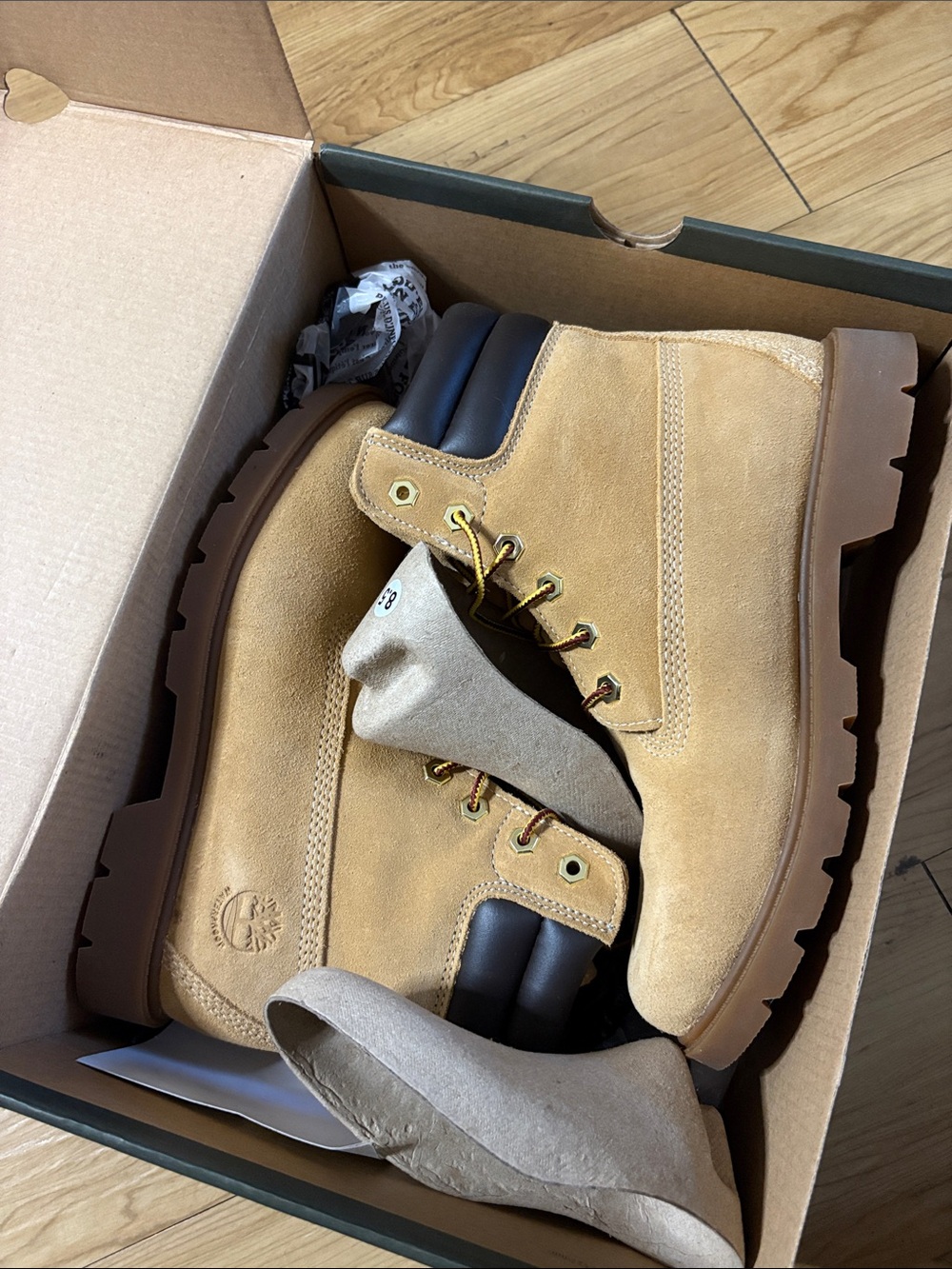Timberland Wheat Suede Lace-Up Work Boots
